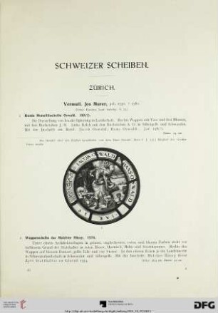 Schweizer Scheiben (Nr. 1-46)