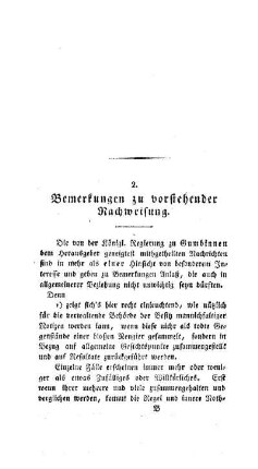 Bemerkungen zu vorstehender Nachweisung