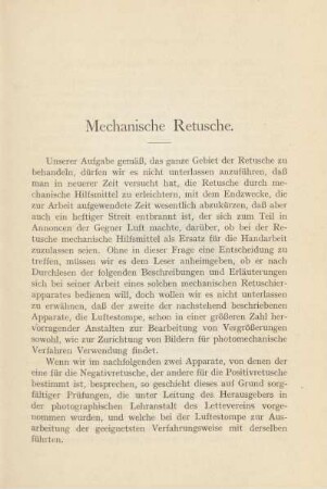 Mechanische Retusche