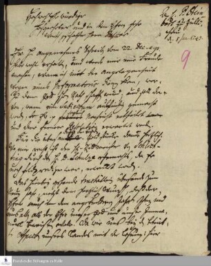 Brief von Gotthilf August Francke an Johann Christian Steinbart.