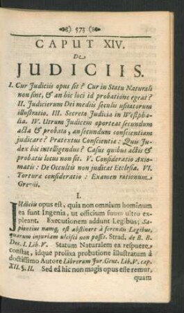 Caput XIV. De Judiciis.
