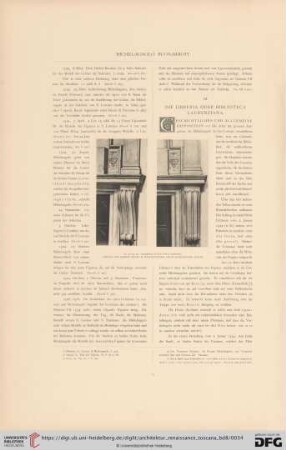 III. Die Libreria oder Biblioteca Laurenziana
