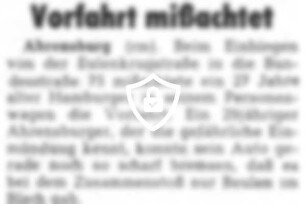 Vorfahrt mißachtet