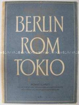 Kulturpolitsche Monatszeitschrift der faschistischen Achsenmächte (in deutscher und italienischer Sprache)