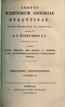 Constantini Porphyrogeniti imperatoris de cerimoniis aulae Byzantinae libri duo : graece et latine, 2