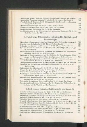 6. Fachgruppe Botanik, Bakteriologie und Zoologie