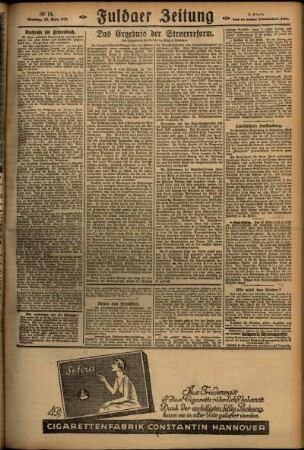 Zweite Ausgabe vom Dienstag, den 30. März 1926.