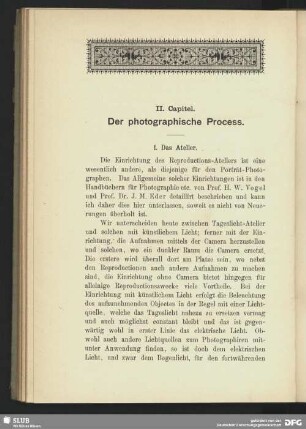 II. Capitel. Der photographische Process