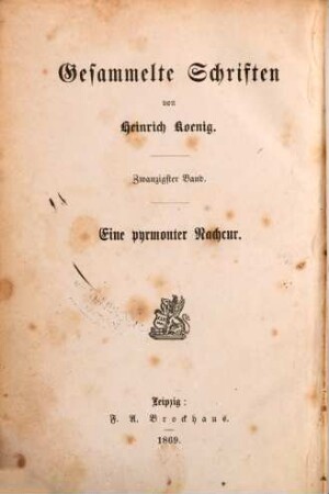 Eine pyrmonter Nachcur : Roman