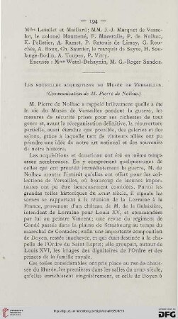 Les nouvelles acquisitions du musée de Versailles