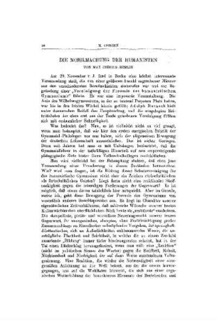 Die Mobilmachung der Humanisten