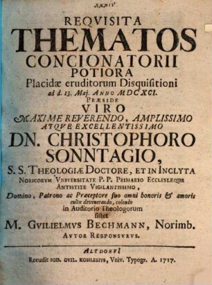 Requisita thematos concionatorii potiora