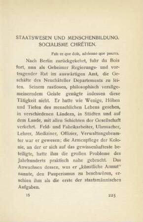 Staatswesen und Menschenbildung. Socialisme Chrétien