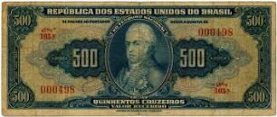 Geldschein, 500 Cruzeiros, 1943
