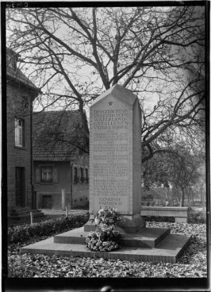 Palmbach Gedenkstein Dem Gedächtnis unserer fürs Vaterland gefallenen Väter und Söhne (1914/1918)