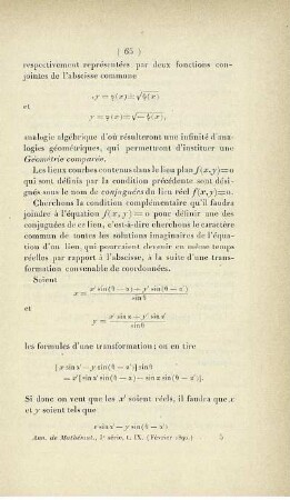 Réalisation et usage des formes imaginaires en géométrie. [Fortsetzung]