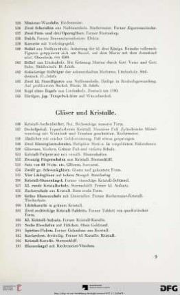 Gläser und Kristalle (Nr. 146-203)