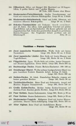 Textilien – Perser Teppiche (Nr. 398-428)
