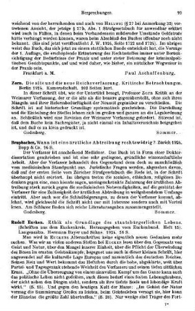 99-100, Rudolf Eucken. Ethik als Grundlage des staatsbürgerlichen Lebens. 1924