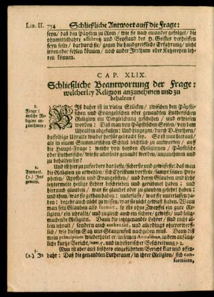 Cap. XLIX. Schließliche Beantwortung der Frage: welcherley Religion anzunehmen und zu behalten?