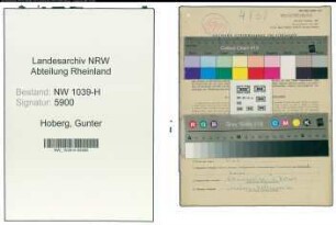 Entnazifizierung Gunter Hoberg , geb. 26.11.1921 ()