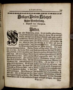 Heiligen Perlen-Schatzes Achte Vertheilung