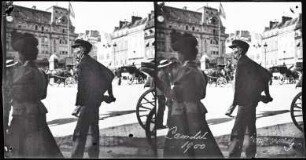 Paris. Cour du Rome. Straßenszene vor dem Gare Saint Lazare