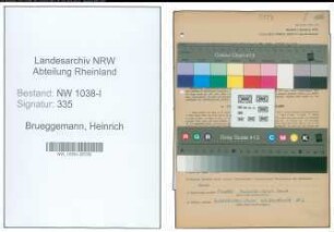 Entnazifizierung Heinrich Brueggemann , geb. 15.03.1908 (Polizei)