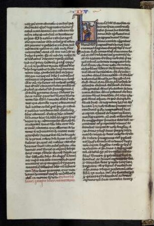 Historisierte Initiale (Numerus): L(ocutus es dominus ad moysen in deserto): Gott spricht mit Moses