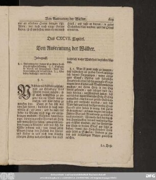 Das CXCVII. Capitel. Von Ausreutung der Wälder.