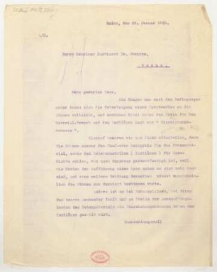 Brief an Karl Stephan : 28.01.1921