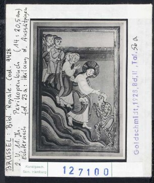 Brüssel, Bibl. Royale: MS 9428 (Perikopenbuch aus Echternach), fol. 23a; Heilung des Aussätzigen