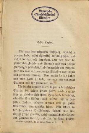 In der letzten Stunde und andere Erzählungen, 1. Band