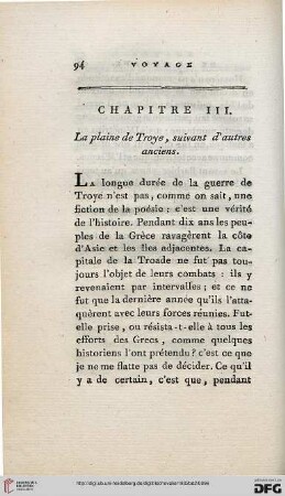 Chapitre III: La plaine de Troye, suivant d’autres anciens