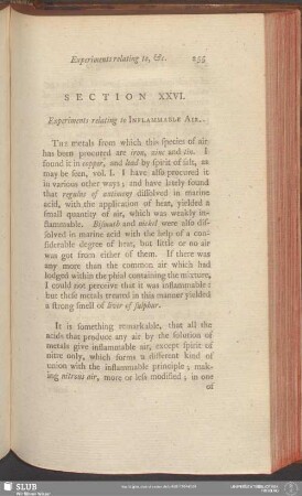 Section XXVI. Experiments relating to Inflammable Air