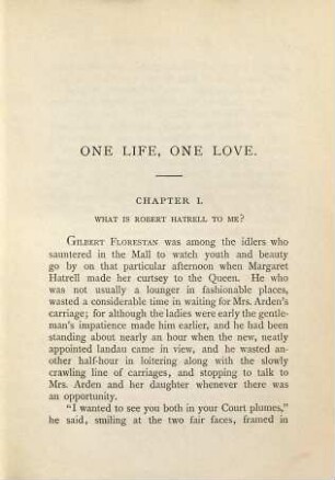 One life, one love : a novel, 2