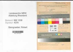 Entnazifizierung Robert Steingraeber , geb. 10.01.1913 (Angestellter)