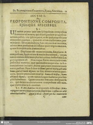 Sectio II. De Propositione Composita, Eiusque Speciebus