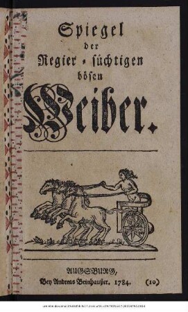 Spiegel der Regier-Süchtigen bösen Weiber.