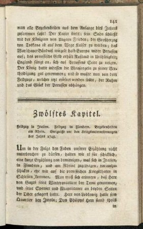 Zwölftes Kapitel. Feldzug in Italien. [...]
