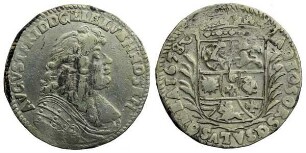 2/3 Taler, Hzgl. Schleswig-Holstein-Gottorpische Linie, August Friedrich, Erzbischof v. Lübeck (1666-1705)
