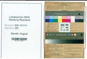 Entnazifizierung August Bender , geb. 07.03.1914 (Kaufmaennischer Angestellter)