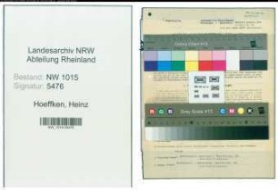 Entnazifizierung Heinz Hoeffken , geb. 09.08.1901 (Kaufmann)