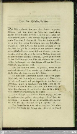 Von den Schlagschatten