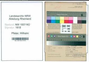 Entnazifizierung Wilhelm Pfister , geb. 10.10.1900 (Lebensmittelhaendler)