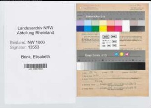 Entnazifizierung Elisabeth Brink, geb. 07.07.1910 (Postangestellte)