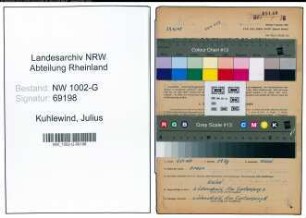 Entnazifizierung Julius Kuhlewind, geb. 12.02.1903 (Druckermeister)