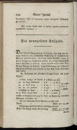 Die neunzehnte Aufgabe