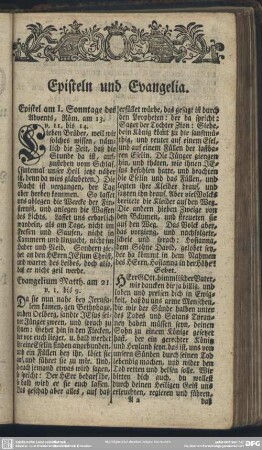Episteln und Evangelia