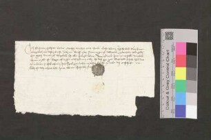 Suse von Hattstatt, Witwe des Ritters Mathys Münch, quittiert Wolff zum Stein, Vogt zu Badenweiler, den Empfang von 32 Viernzel Dinkel Gült.